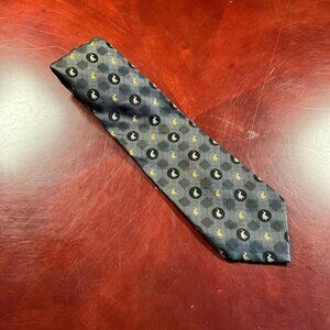Mens Jim Thompson Black Gold Classic Luxurious Elephant Silk Tie